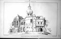 Old Hotel De Ville Dinant Drawn R A Briggs Exterior Round Tower 1885 Victorian
