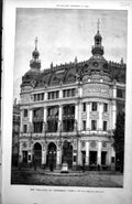 Original Old Antique Print Magasins Du emps Paris M Paul Sedille Architect 1885