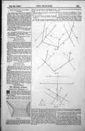 Old Descriptive Geometry Diagrams Intersection Different Slopes 1885Victorian