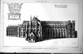 Antique Old Print Westminster Abbey In Seventeenth Century From Hollar 1885