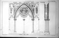 Old Print Westminster Abbey Chapter House Inner Vestibule Elevation 1885 19th