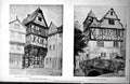 Old Antique Print House Boppard Cochen Watercolour Sketches Millard 1885 19th
