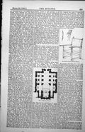Original Old Antique Print Plan Florian Church Sacristan'S Chair 1885 Victorian