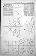 Antique Print Descriptive Geometry Planes Projections Elevations Plans 1885