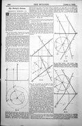 Antique Print Descriptive Geometry Figures Solving Problems Rotations 1885 19th