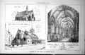 Old Print Churches Hadfield St Marie Blackbrook Manchester Liverpool 1885 19th