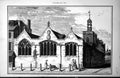 Antique Old Print London Church Perspective View Peasant Fruit Barrow 1885 19th