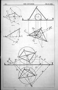 Antique Print Descriptive Geometry Complex Figures Without Description 1885