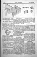 Antique Old Print West'S System Concrete Building Cross Section Walls 1885 19th