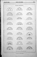 Antique Print Fan Lights Twenty Seven Different Examples Not To Scale 1885 19th