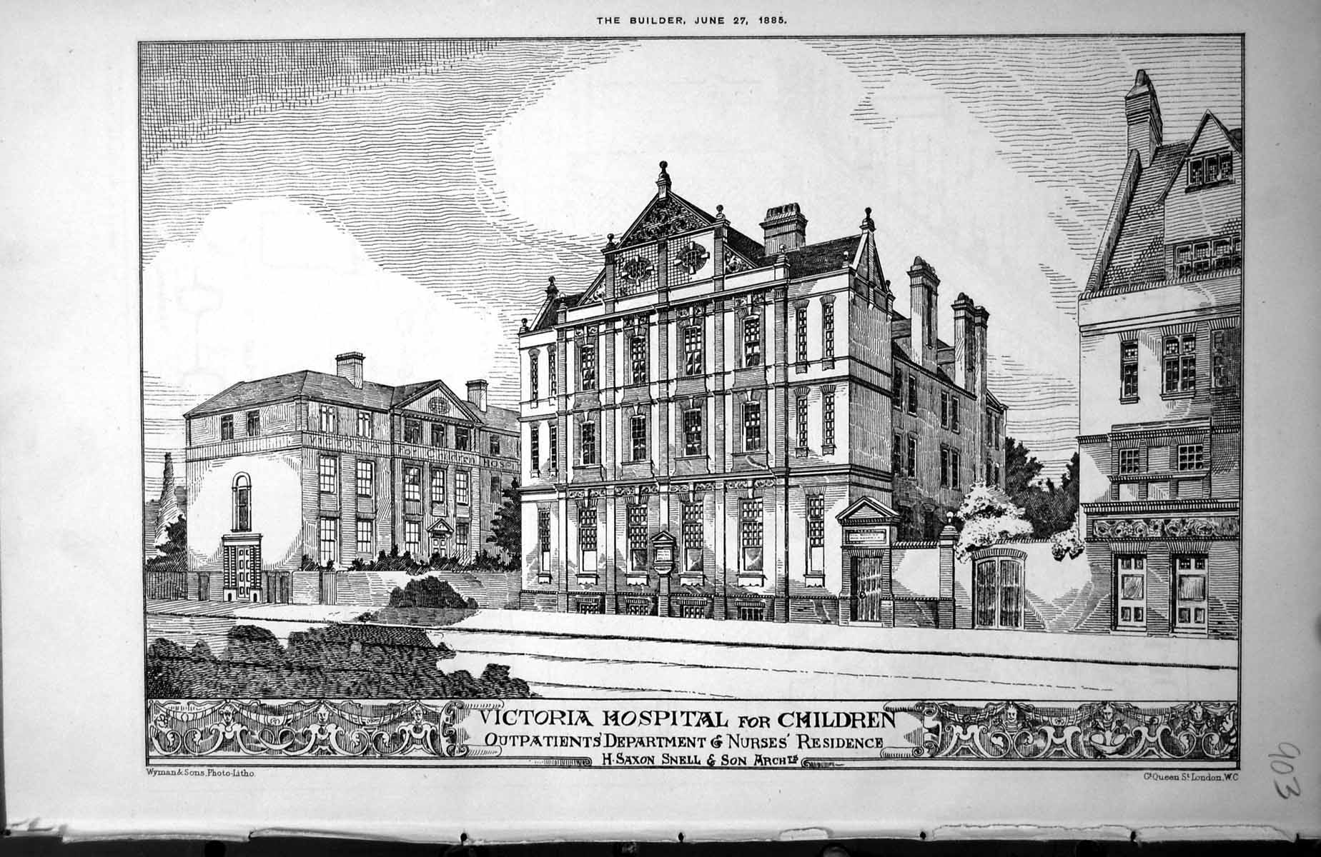 Old Victoria Hospital For Children Outpatients Nurses' Residence 1885 Victorian