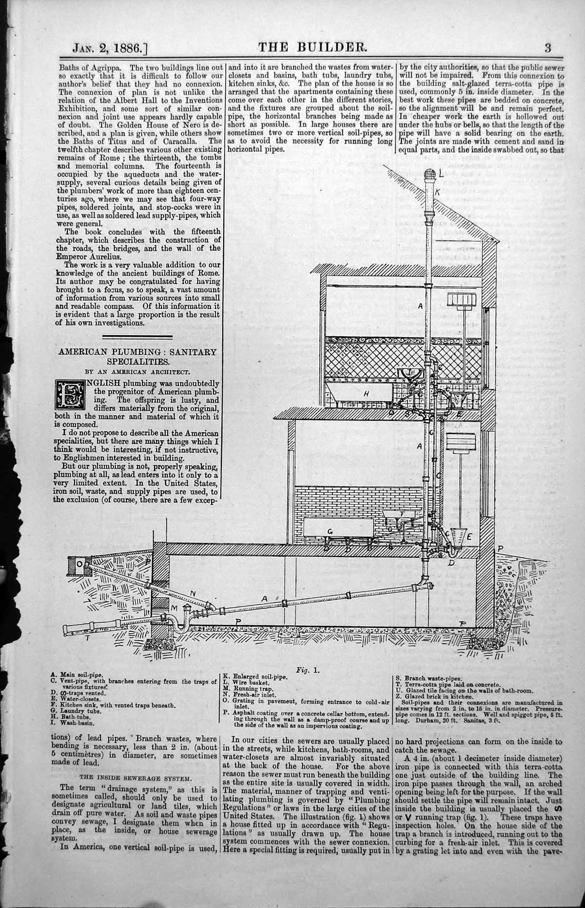 Old American Plumbing Sanitary Specialities Soil Pipe Pipes Bends 1886 19th