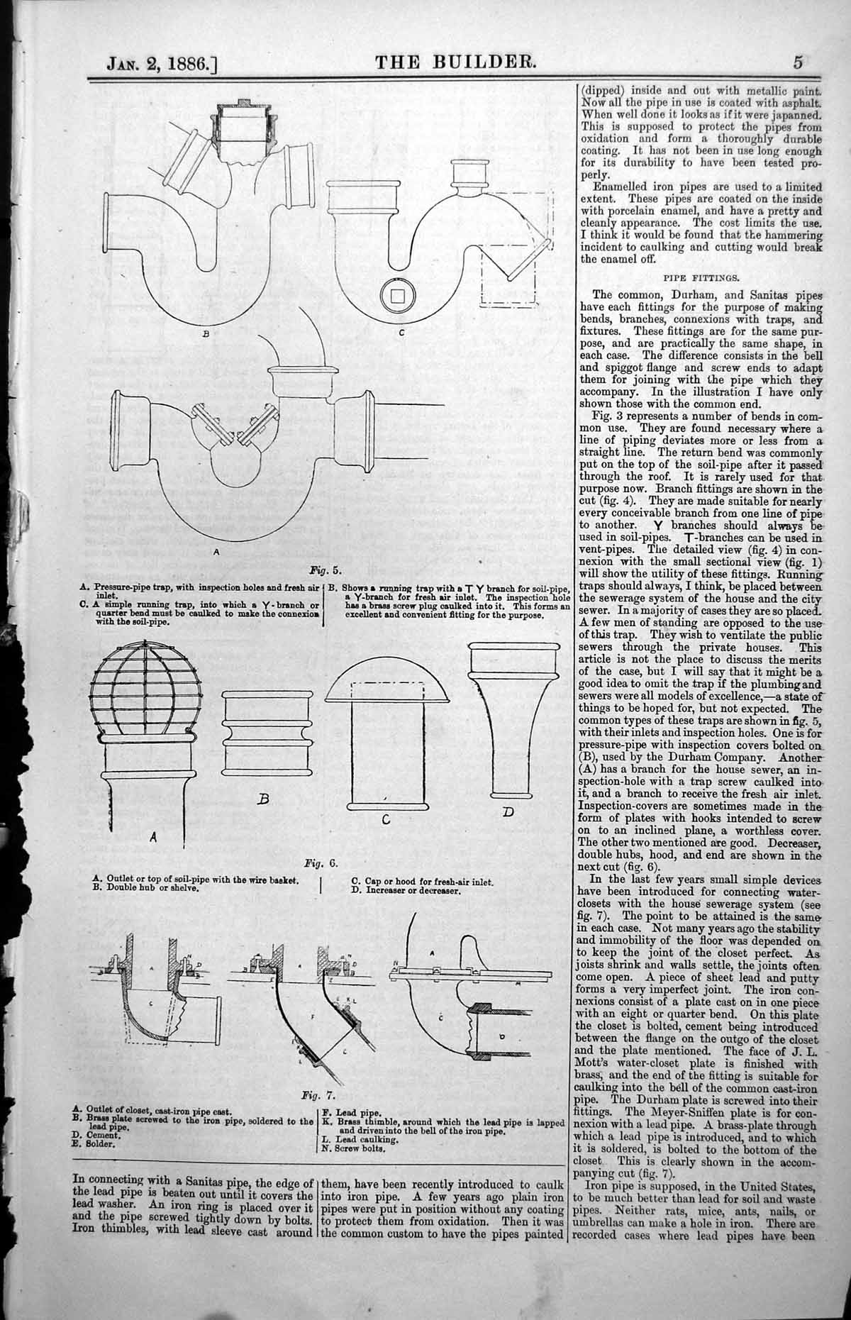Old Running Tap Soil Pipe Hood Fresh Air Inlet Cast Iron Pipe Cast 1886 19th
