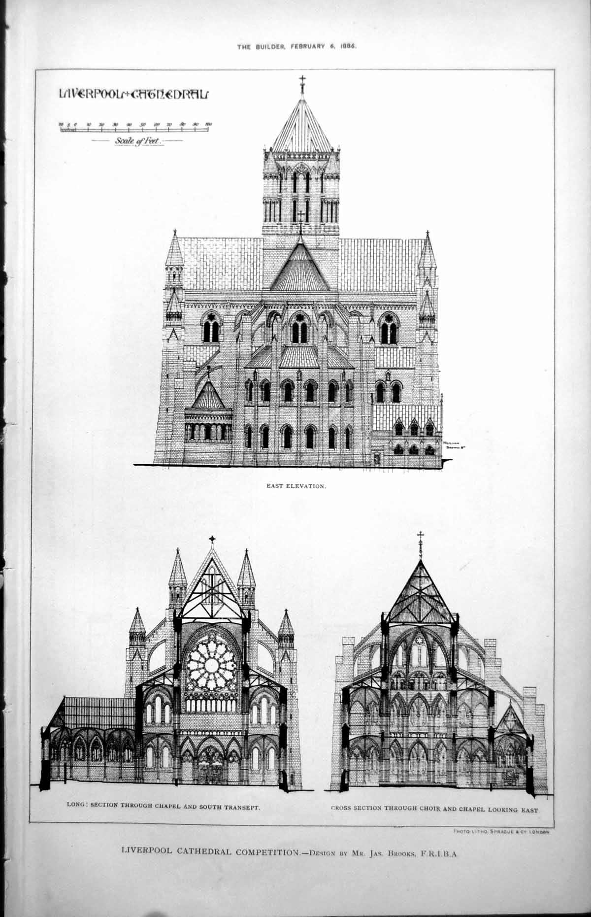Old Liverpool Cathedral Designs J Brooks Chapel South Transept 1886Victorian