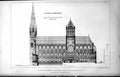 Old Liverpool Cathedral Design J Brooks Longitudinal Section North 1886 19th
