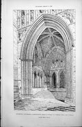 Old Liverpool Cathedral Centre West Portal Messrs Bodley & Garner 1886 19th