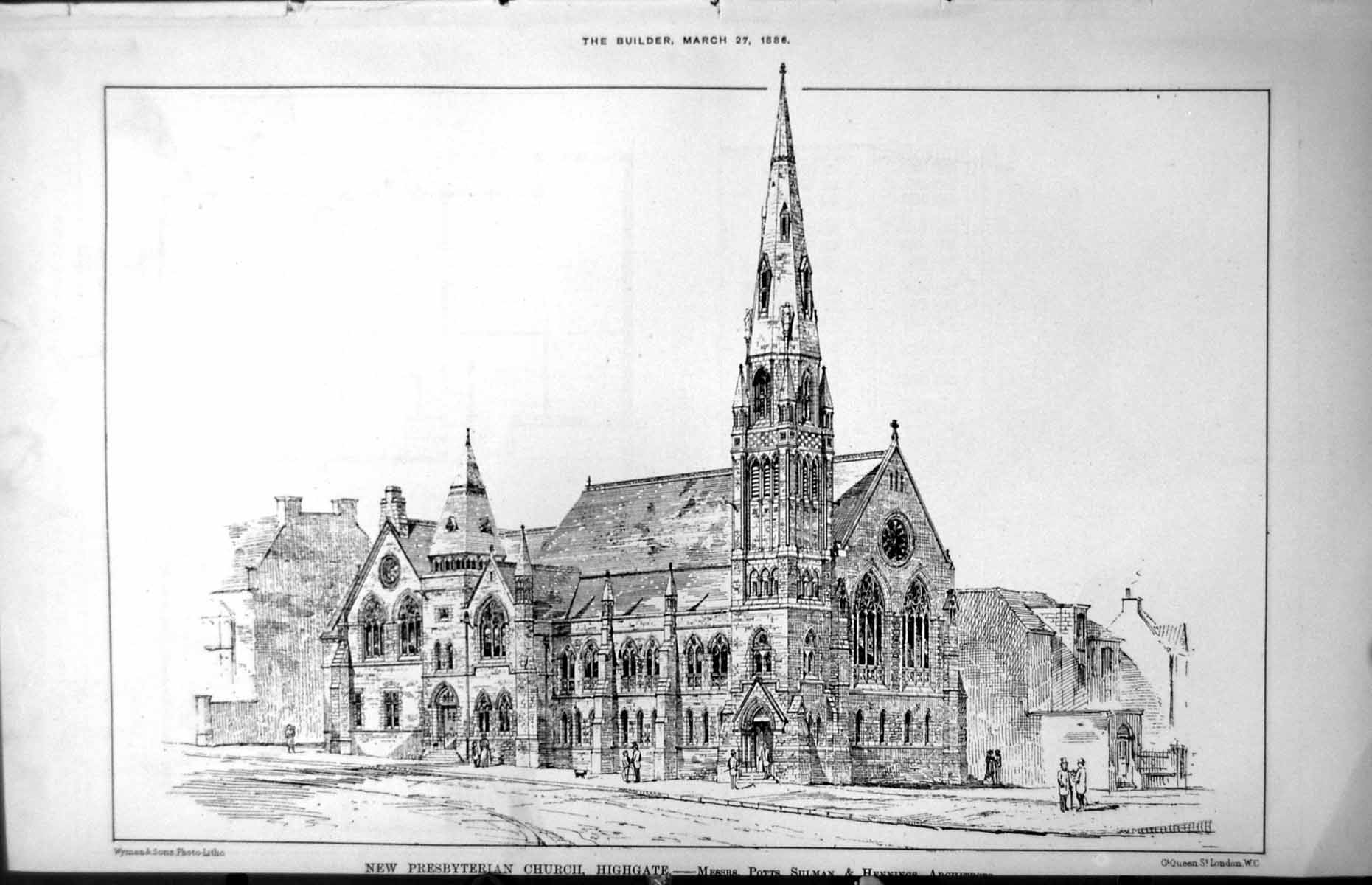 Old New Presbyterian Church Highgate Potts Sulman Hennings Arch 1886Victorian