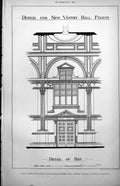 Old Design New Vestry Hall Fulham Detail Bay Newman Newman Arch 1886Victorian