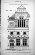 Old Design Detail Front New Vestry Hall Fulham Newman Newman Arch1886 19th