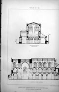 Old Church St Bartholomew Great West Smithfield Transverse Section1886 19th