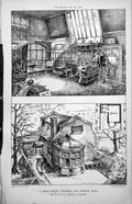 Old Plan Small Studio Exterior Interior Views T Pryce Architect 1886Victorian