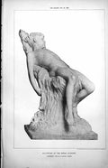 Antique Old Print Sculpture Royal Academy Summer G A Lawson Sculptor 1886 19th