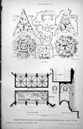 Old Print Plan Tomb Bishop William De La Marchia Wells Cathedral R W Paul 1886