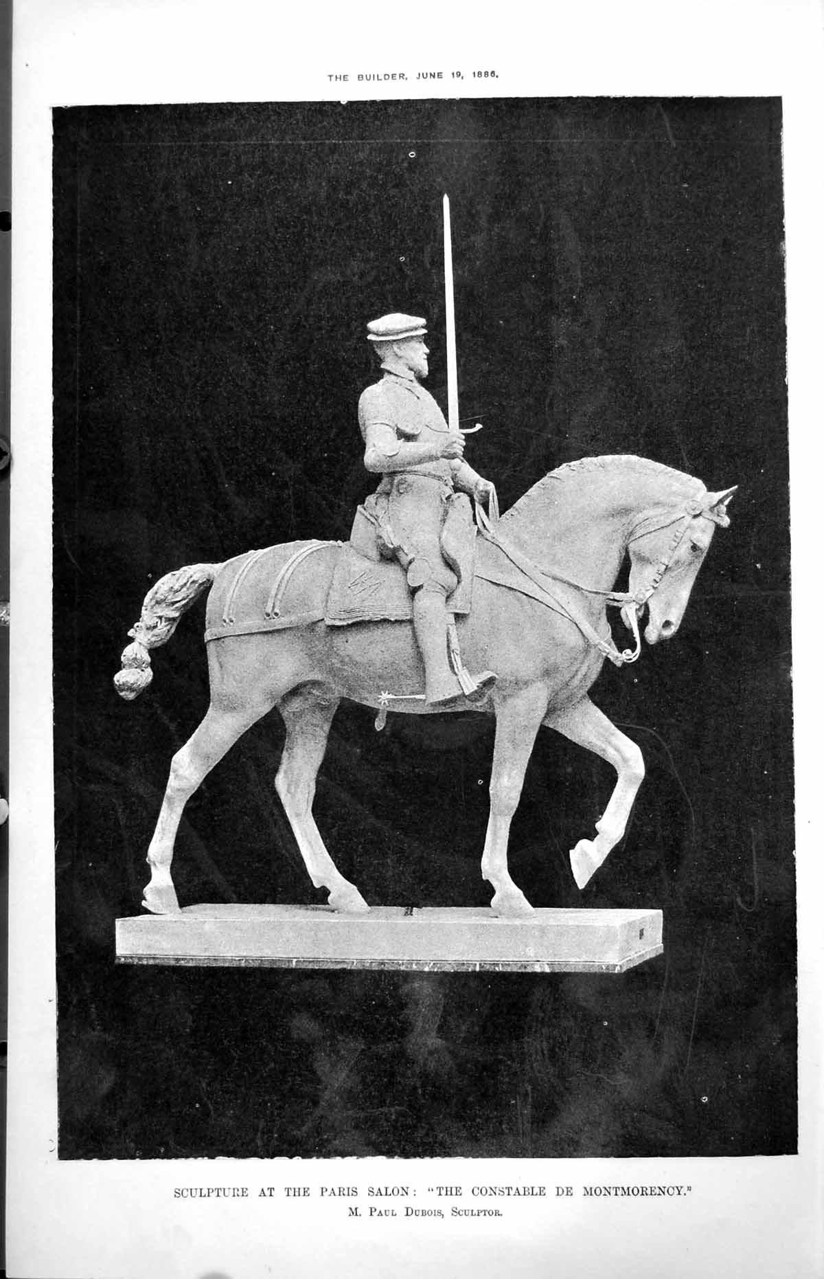 Old Sculpture Paris Salon Constable De Montmorency M Paul Dubois 1886 19th