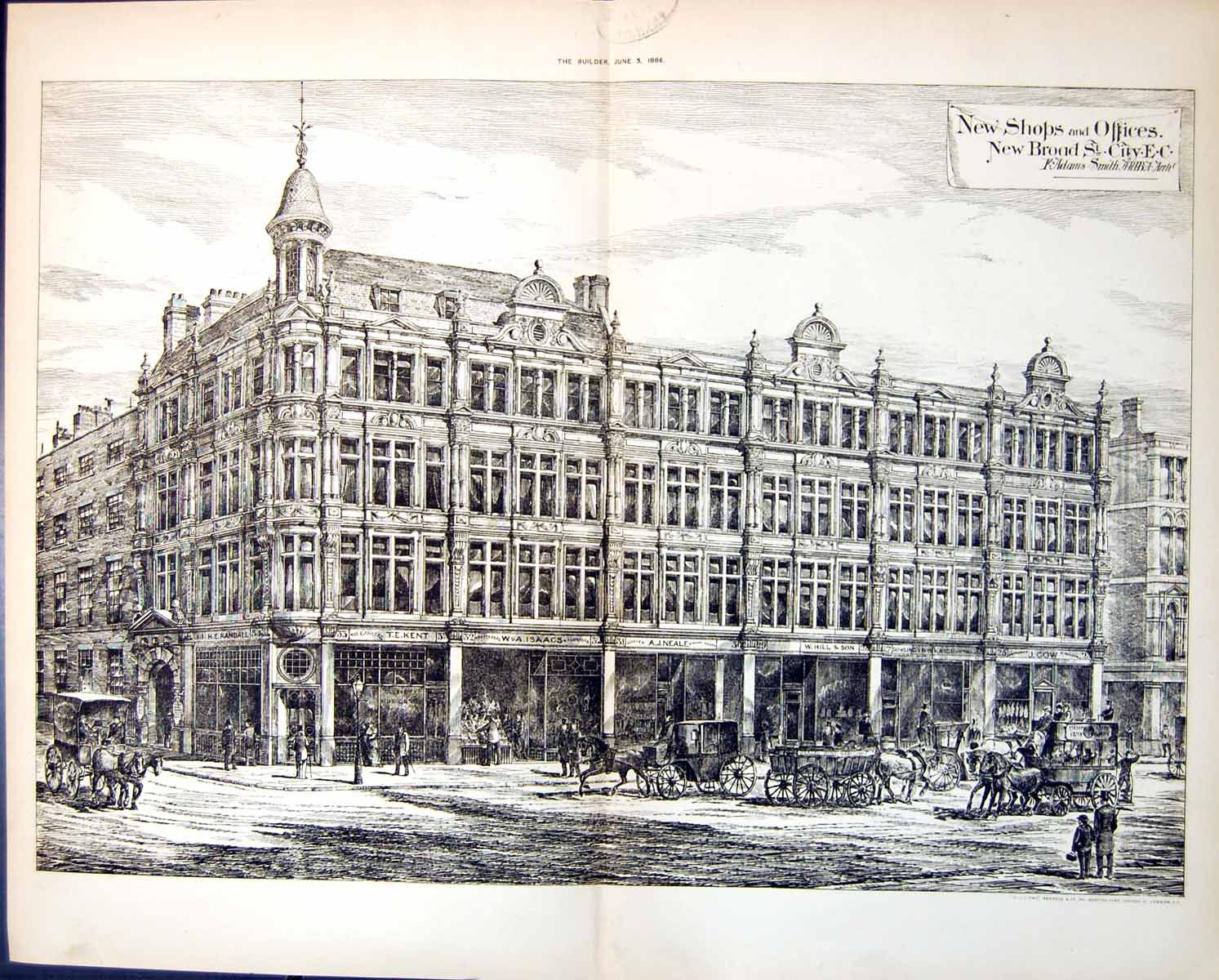 Old New Shops Offices New Broad Street London F Adams Smith Arch 1886 11 19th