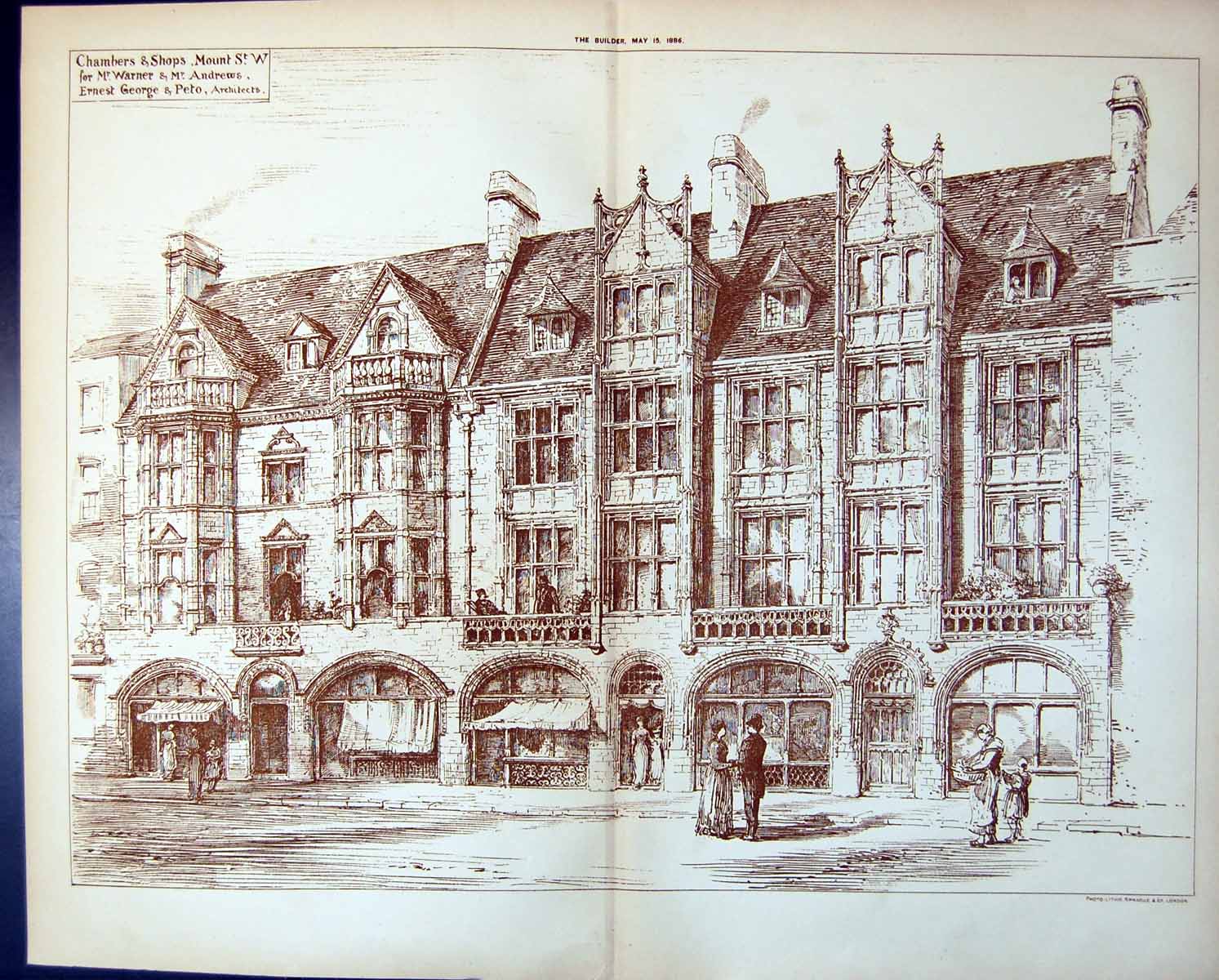 Old Chambers Shops Mount S West Mr Warner Andrews George Peto 1886 11 Victorian