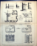 Old Print Plans Industrial Dwellings Silver Place Vestry Parish St James 1886 11