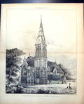 Print Church St Michael All Angels Walthamstow Exterior J Bignell Arch 1886 11