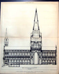 Old Liverpool Cathedral Competition Bodley & Garner Longitudinal 1886 11 19th