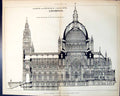 Old Print Liverpool Cathedral W Emerson Longitudinal Section North 1886 11 19th