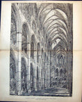 Old Print Liverpool Cathedral Competition J Brooks Interior Looking East 1886 11