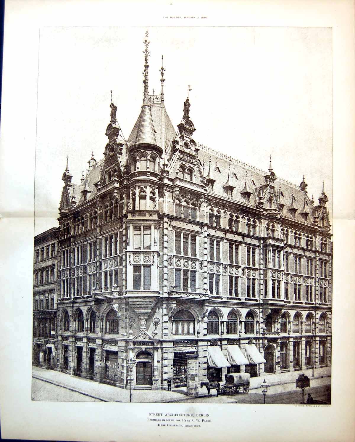 Old Street Architecture Berlin Herr A Faber Herr Grisebach Arch 1886 11 19th