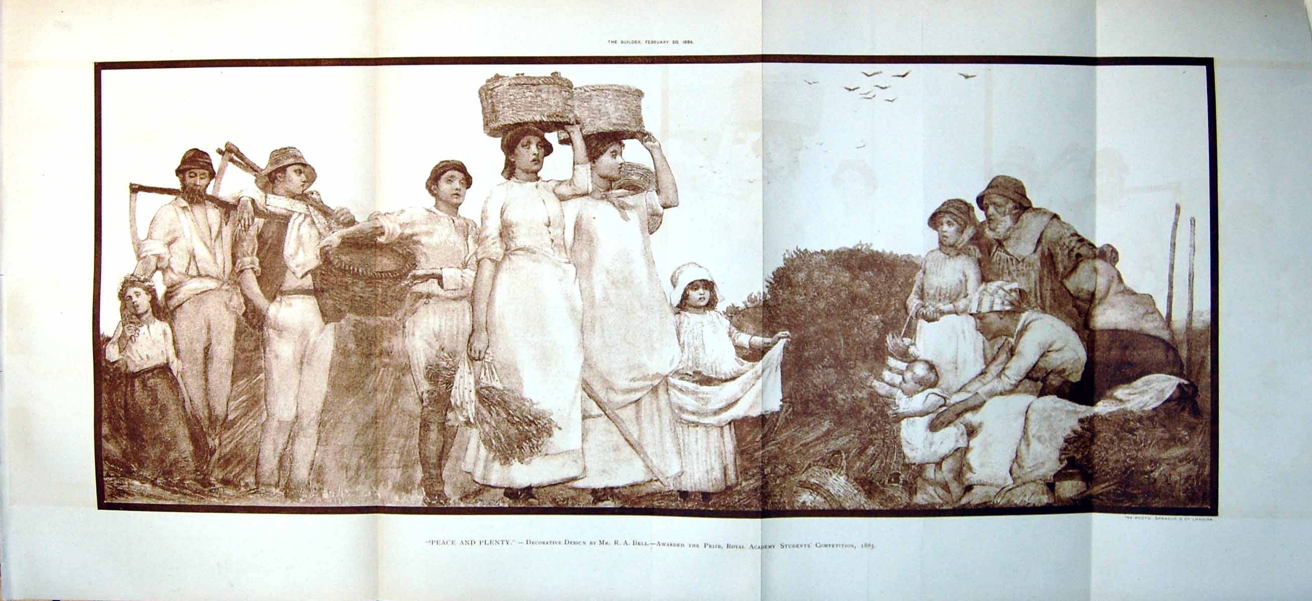 Print Peace & Plenty Decorative Design R Bell R A Students Competition 1886 11