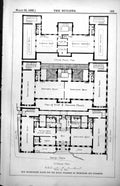 Old Plan New Examination Halls Royal College Physicians Surgeons 1886 Victorian