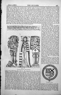 Original Old Antique Print Marney Brasses Little Horkesley Marney Arms 1886