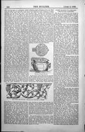 Old Print Icelandic Wooden Fish Pot Late Gothic Oak Carving Thistle 1886 19th