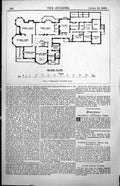 Old Print Plan Ridgemead Englefield Green Ground Floor Servants Hall 1886 19th