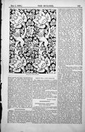Old Antique Print Design Silk Brocade Ground Plan Fulham Vestry Hall 1886 19th