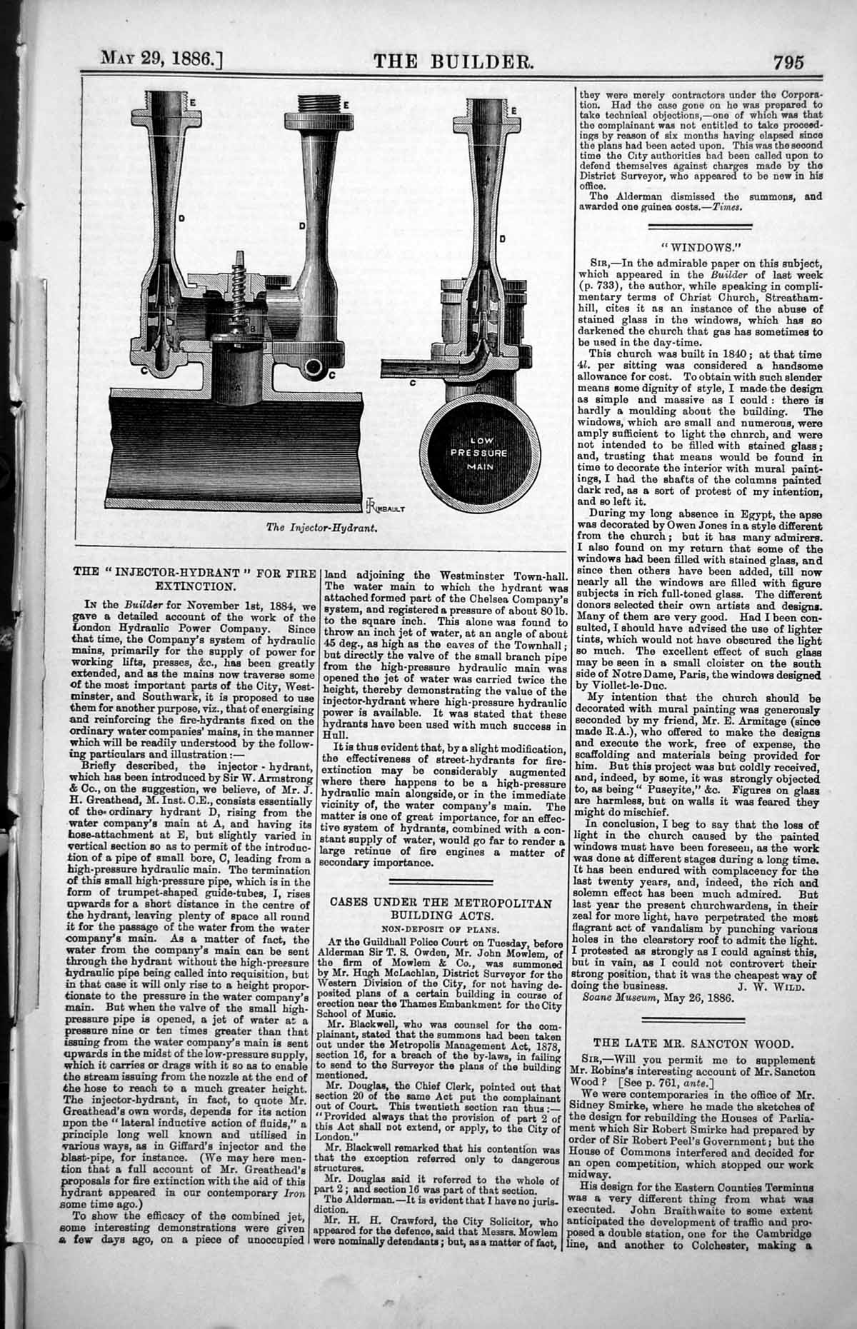 Old Injector Hydrant Fire Extinction Sir W Armstrong J Greathead 1886 Victorian