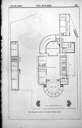 Old Antique Print Plan Peoples Palace East London M Charles Garnier 1886 19th