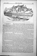 Original Old Antique Print Ancient Palace Archbishops Canterbury Maidstone 1887