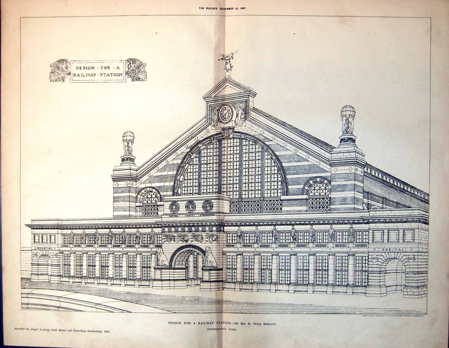 Antique Print Additions House Tunbridge Wells M E Macartney Architect 1884