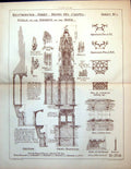Antique Old Print Henry Wilson Memorial Church St Bartholomews Carbrook 1884