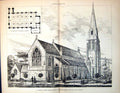 Old Print H Wilson Memorial Church St Bartholomews Carbrook Webster 1884 19th