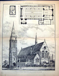 Old Design Admiralty War Offices Whitehall Front Maxwell & Tuke 1884Victorian
