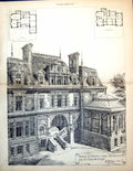 Old Print War Admiralty Offices Glazed Court Staircase Admiralty Webb Bell1884